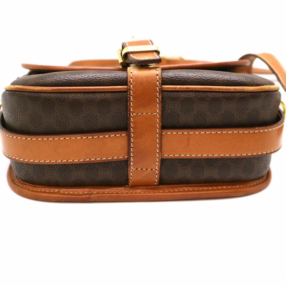 CELINE Macadam shoulder bag brown leather - Picture 5 of 6